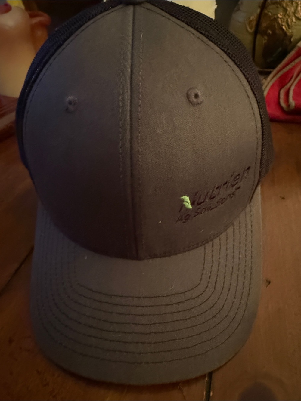 Wrangler Black Trucker Cap with Green Accent